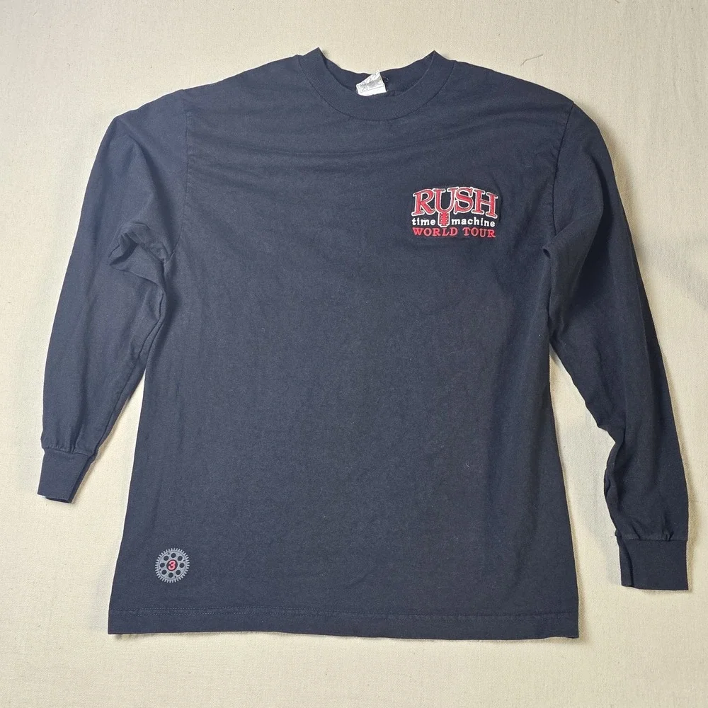 Rush Time Machine Tour 2010 Shirt Men's M‎ Black Long Sleeve Concert Tee Rare